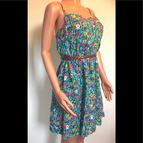 🎉HP🎉 NEW Poet Blue Floral Spaghetti Strap Dress - Picture 7 of 10